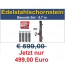 Edelstahlschornstein Bausatz doppelwandig DW 150 - 5,7m